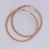 New Exaggerated Big Circle Punk Hoop Earrings For Women Gold Color Chain Clause 70 mm Statement Hoop Earrings