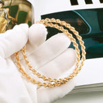 New Exaggerated Big Circle Punk Hoop Earrings For Women Gold Color Chain Clause 70 mm Statement Hoop Earrings