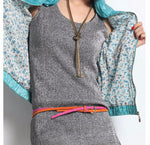 Multi Layer Blue Long Metal Knot Chain Stylish Statement Collar Fashion Jewelry Necklace - EonShoppee