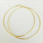 60 mm Large Gold Plated Stainless Steel Basketball Wives Women Fashion Jewelry Hoop Earrings