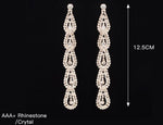 Long Geometric Silver Crystal Fashion Jewelry Cocktail Earrings For Women - EonShoppee