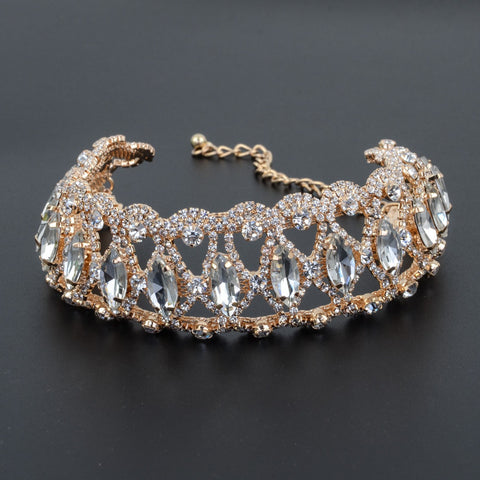 Magnificent High Quality Crystal Gold Silver Collar Statement Stunning Choker Necklace Wedding Fashion Jewelry