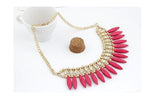Exquisite Tassel Crystal Chunky Choker Statement Bib Maxi Fashion Jewelry Necklace - EonShoppee