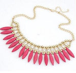 Exquisite Tassel Crystal Chunky Choker Statement Bib Maxi Fashion Jewelry Necklace - EonShoppee