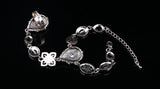 Luxurious Antique Gold Wine Color Designer Bracelet And Finger Ring Fashion Jewelry For Women