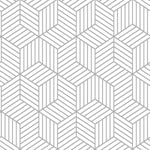 RoomMates Stripped Hexagon White/Grey Peel & Stick Wallpaper - EonShoppee
