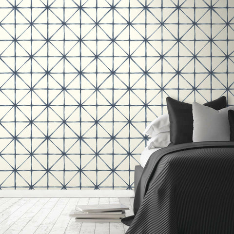 Modern Abstract Blue Peel & Stick Wallpaper - EonShoppee