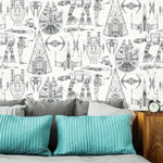 Star Wars Blueprint Peel & Stick Wallpaper - EonShoppee