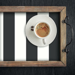 Awning Stripe Black Peel & Stick Wallpaper - EonShoppee