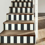 Awning Stripe Black Peel & Stick Wallpaper - EonShoppee