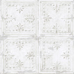 Tin Tile White Peel & Stick Wallpaper - EonShoppee