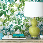 Rainforest Green Leaves Peel & Stick Wallpaper - EonShoppee