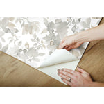 Neutral Watercolor Floral Peel & Stick Wallpaper - EonShoppee