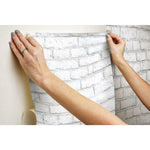 White Brick Peel & Stick Wallpaper - EonShoppee