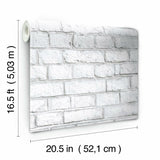 White Brick Peel & Stick Wallpaper - EonShoppee