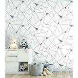 Teal Fracture Peel & Stick Wallpaper - EonShoppee