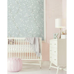Blue Cherry Blossom Peel & Stick Wallpaper - EonShoppee