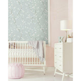 Blue Cherry Blossom Peel & Stick Wallpaper - EonShoppee