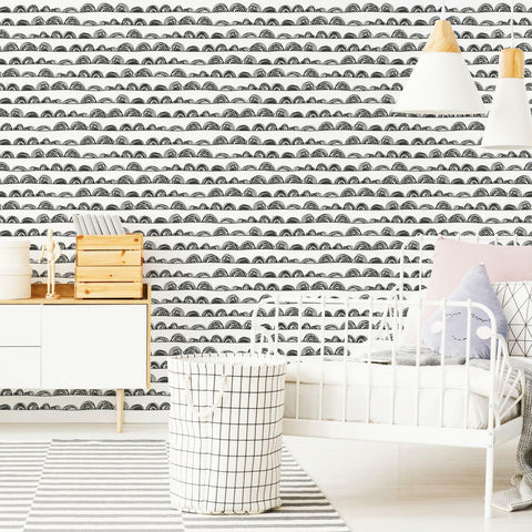 Doodle Scallop Peel & Stick Wallpaper - EonShoppee