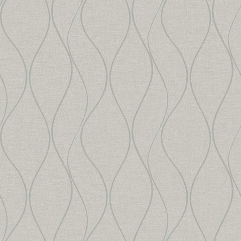 Beige Wave Ogee Peel & Stick Wallpaper - EonShoppee