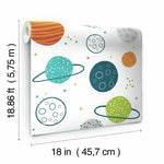 Colorful Planets Peel & Stick Wallpaper - EonShoppee