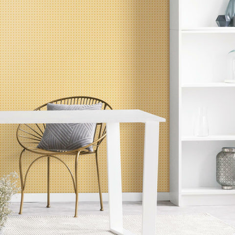 Yellow Caning Peel & Stick Wallpaper - EonShoppee