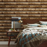 Cabin Logs Peel & Stick Wallpaper - EonShoppee