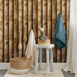 Cabin Logs Peel & Stick Wallpaper - EonShoppee