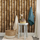 Cabin Logs Peel & Stick Wallpaper - EonShoppee