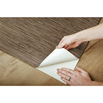 Faux Grasscloth Brown Peel & Stick Wallpaper - EonShoppee