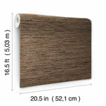 Faux Grasscloth Brown Peel & Stick Wallpaper - EonShoppee