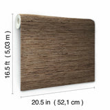 Faux Grasscloth Brown Peel & Stick Wallpaper - EonShoppee