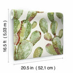 Prickly Pear Cactus Peel & Stick Wallpaper - EonShoppee