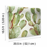Prickly Pear Cactus Peel & Stick Wallpaper - EonShoppee