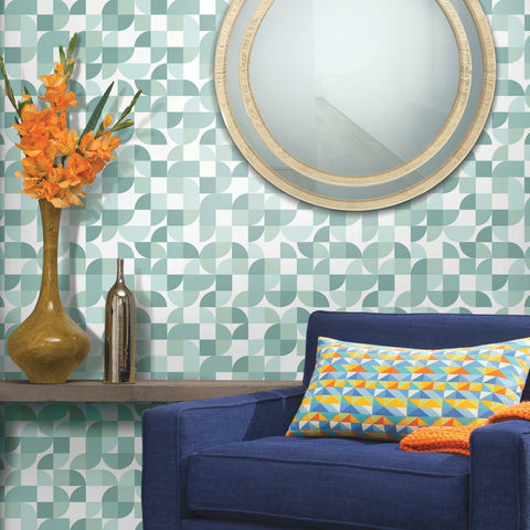 Mid-Century Geometric Peel & Stick Wallpaper - EonShoppee