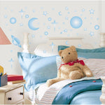 Celestial Stars And Planets Glow In The Dark Wall Decals - EonShoppee