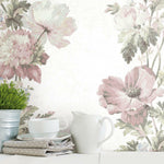 Vintage Floral Stripe Peel & Stick Wallpaper - EonShoppee