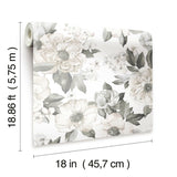 Watercolor Floral Bouquet Peel & Stick Wallpaper - EonShoppee