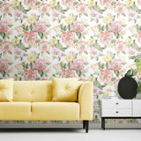 Watercolor Floral Bouquet Peel & Stick Wallpaper - EonShoppee