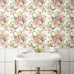 Watercolor Floral Bouquet Peel & Stick Wallpaper - EonShoppee