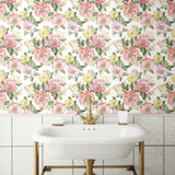 Watercolor Floral Bouquet Peel & Stick Wallpaper - EonShoppee