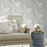 Herringbone Wood Boards Peel & Stick Wallpaper - EonShoppee