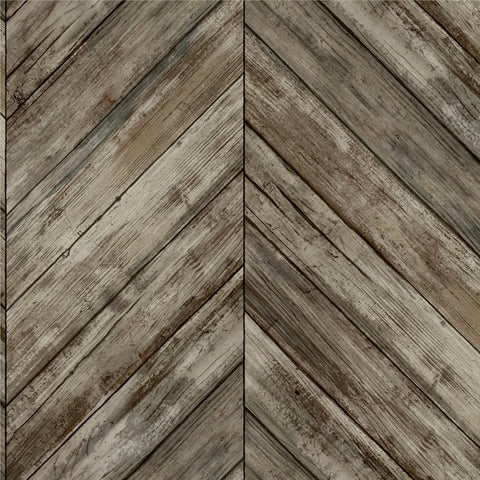 Herringbone Wood Boards Peel & Stick Wallpaper - EonShoppee