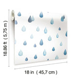 Clara Jean Raindrops Peel & Stick Wallpaper - EonShoppee