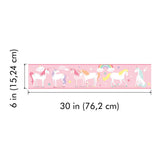 Magical Unicorn Peel And Stick Wall Border Wallpaper Decor - EonShoppee