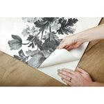 RoomMates Watercolor Floral Stripe Peel & Stick Wallpaper - EonShoppee
