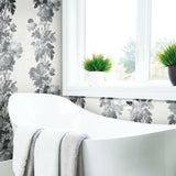 RoomMates Watercolor Floral Stripe Peel & Stick Wallpaper - EonShoppee
