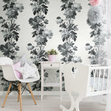 RoomMates Watercolor Floral Stripe Peel & Stick Wallpaper - EonShoppee