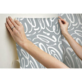 RoomMates Curly Strokes Peel & Stick Wallpaper - EonShoppee