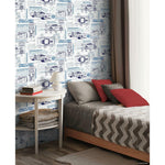 RoomMates Disney And Pixar Cars Schematic Peel & Stick Wallpaper Peel & Stick Wallpaper - EonShoppee